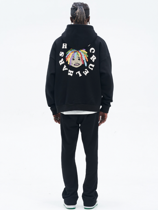 Harsh and Cruel Colorful Dreadlocks Cartoon Hoodie