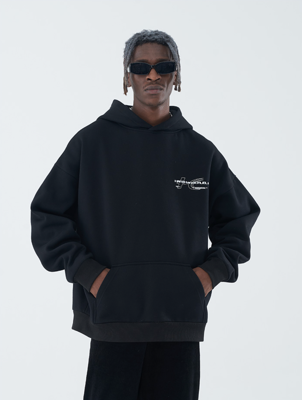 Harsh and Cruel Sunset Print Silhouette 80s Hoodie