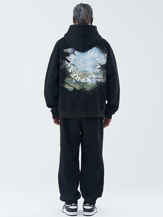 Harsh and Cruel Monet Oil Painting Circle Hoodie