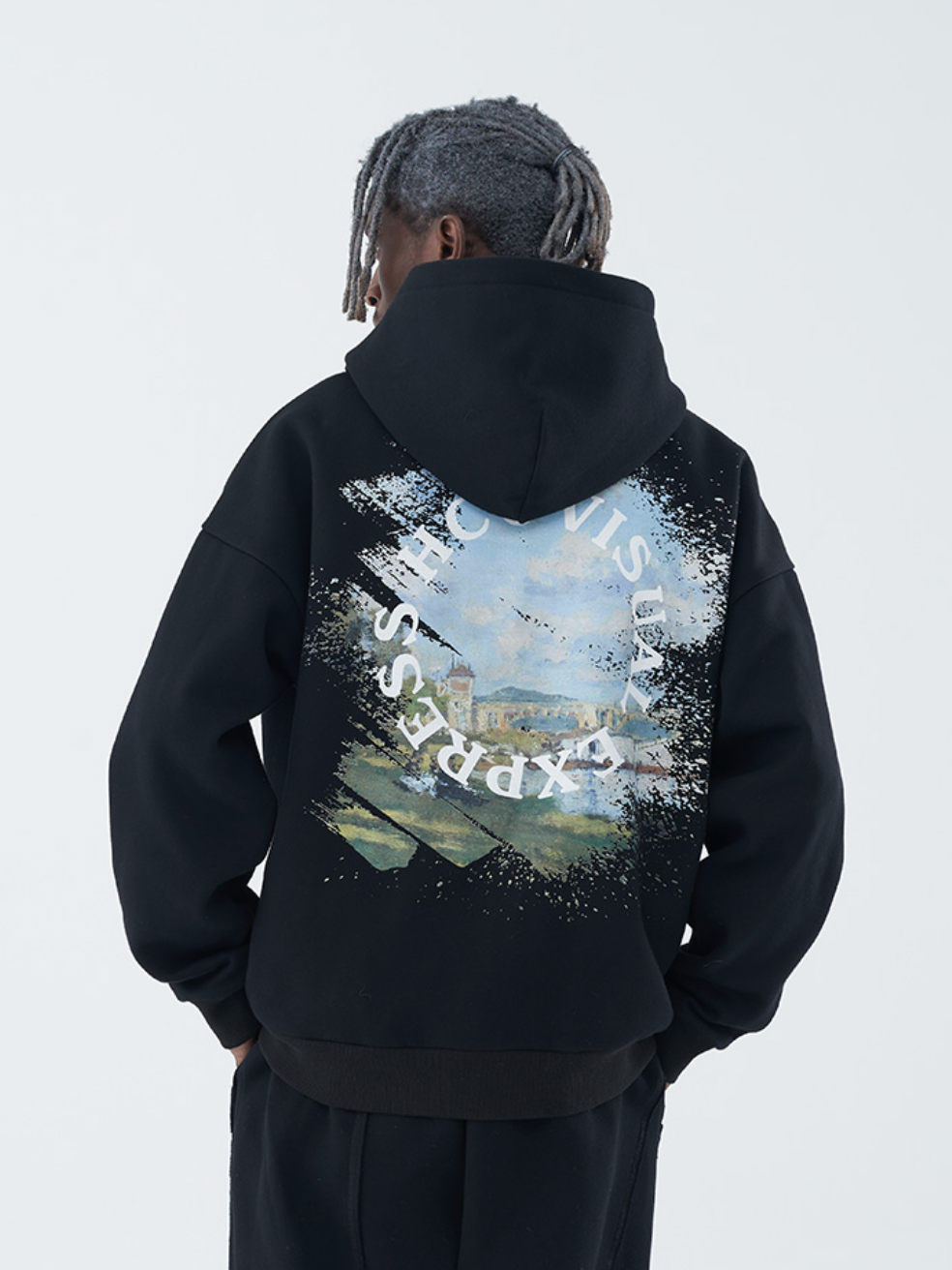 Harsh and Cruel Monet Oil Painting Circle Hoodie