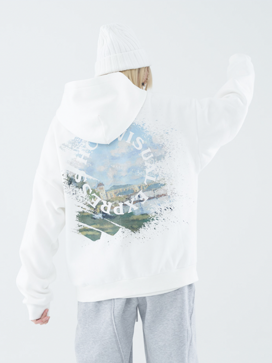 Harsh and Cruel Monet Oil Painting Circle Hoodie