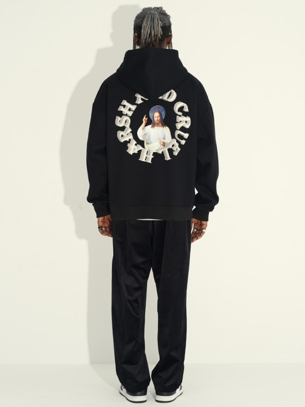 Harsh and Cruel 3D Circle Word Hoodie