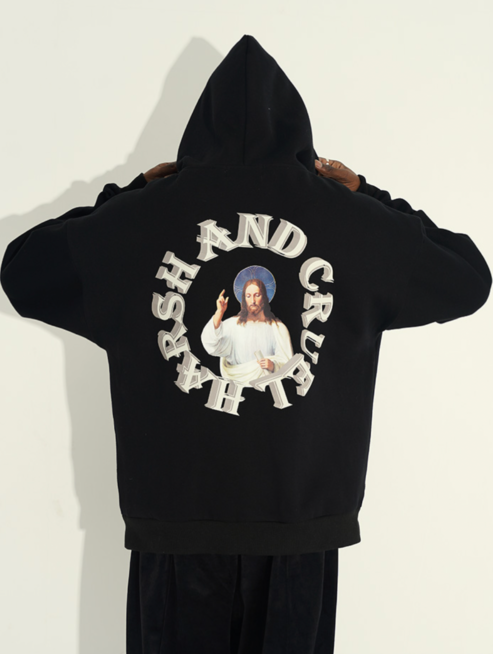 Harsh and Cruel 3D Circle Word Hoodie