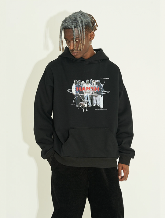 Harsh and Cruel 90s Gangster Theme Hoodie