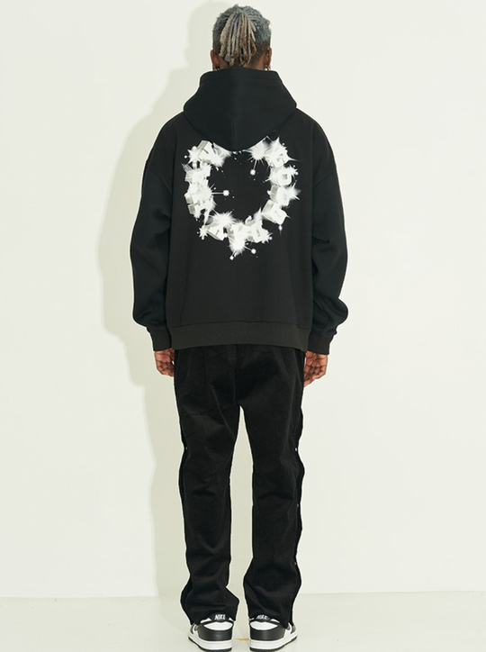 Harsh and Cruel 3D Flash Star Diamond Circle Hoodie