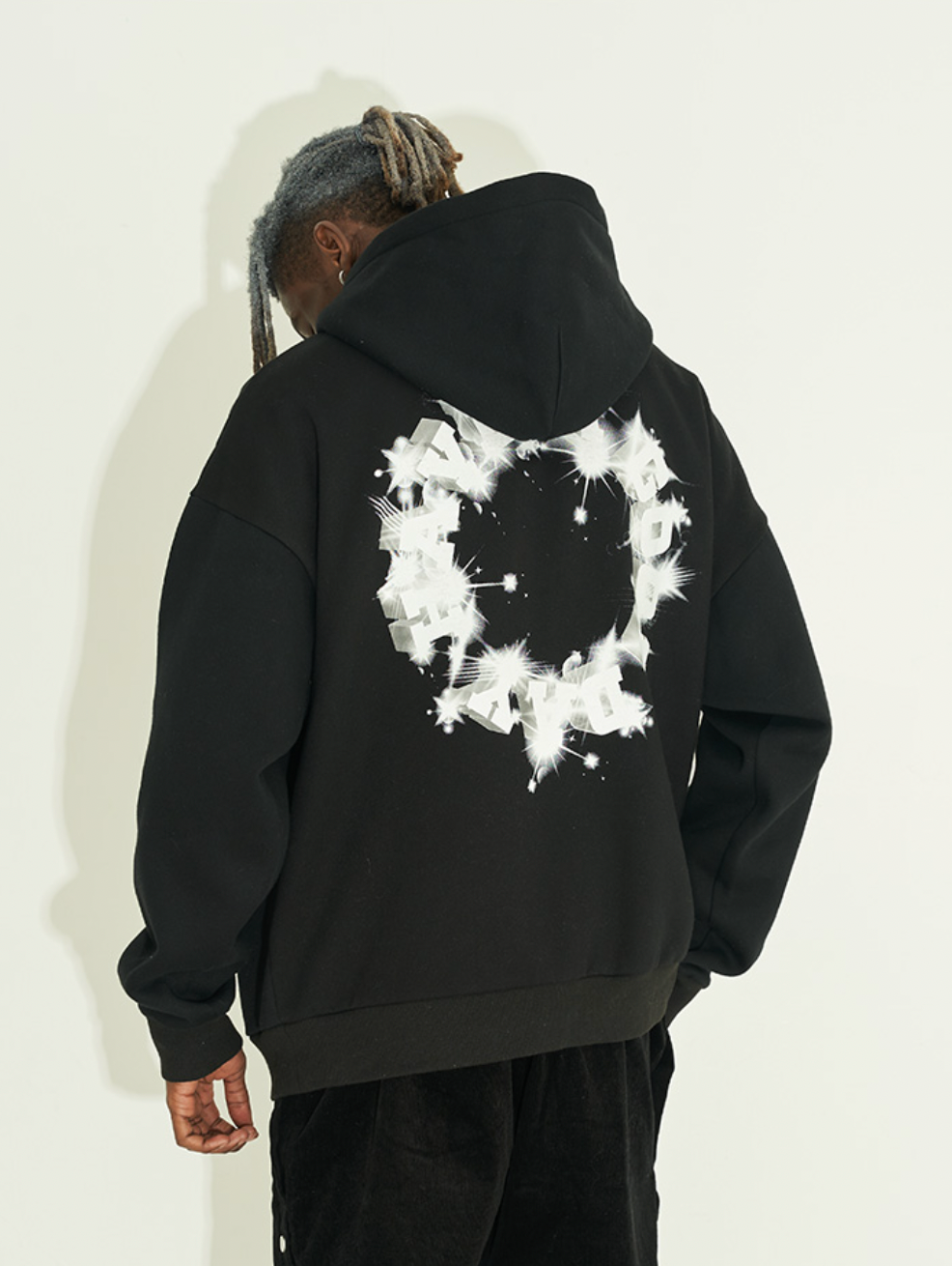 Harsh and Cruel 3D Flash Star Diamond Circle Hoodie
