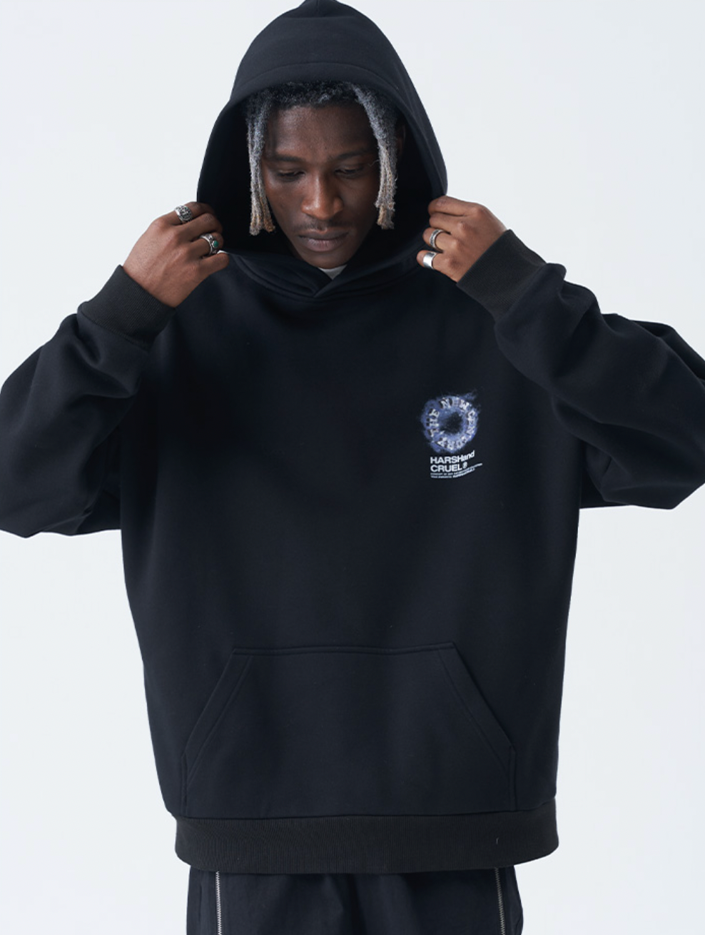 Harsh and Cruel Star 3D Metal Circle Hoodie