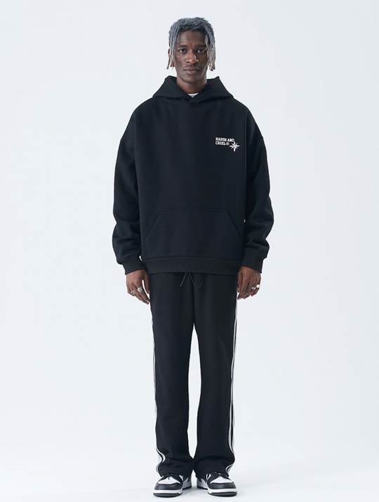 Harsh and Cruel 3D Circle Word Snow Mountain Hoodie