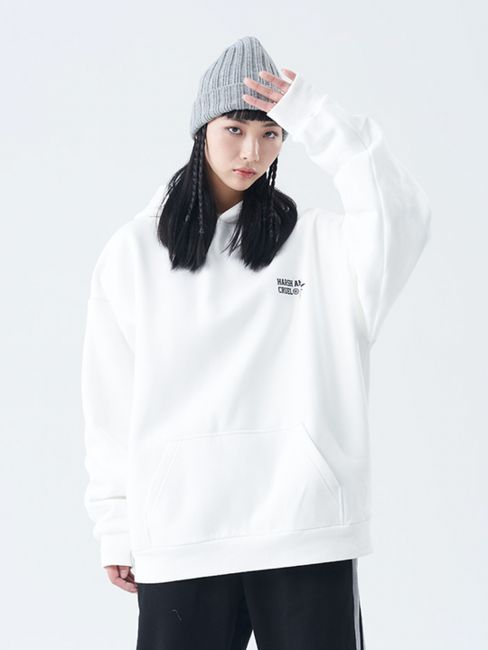 Harsh and Cruel 3D Circle Word Snow Mountain Hoodie