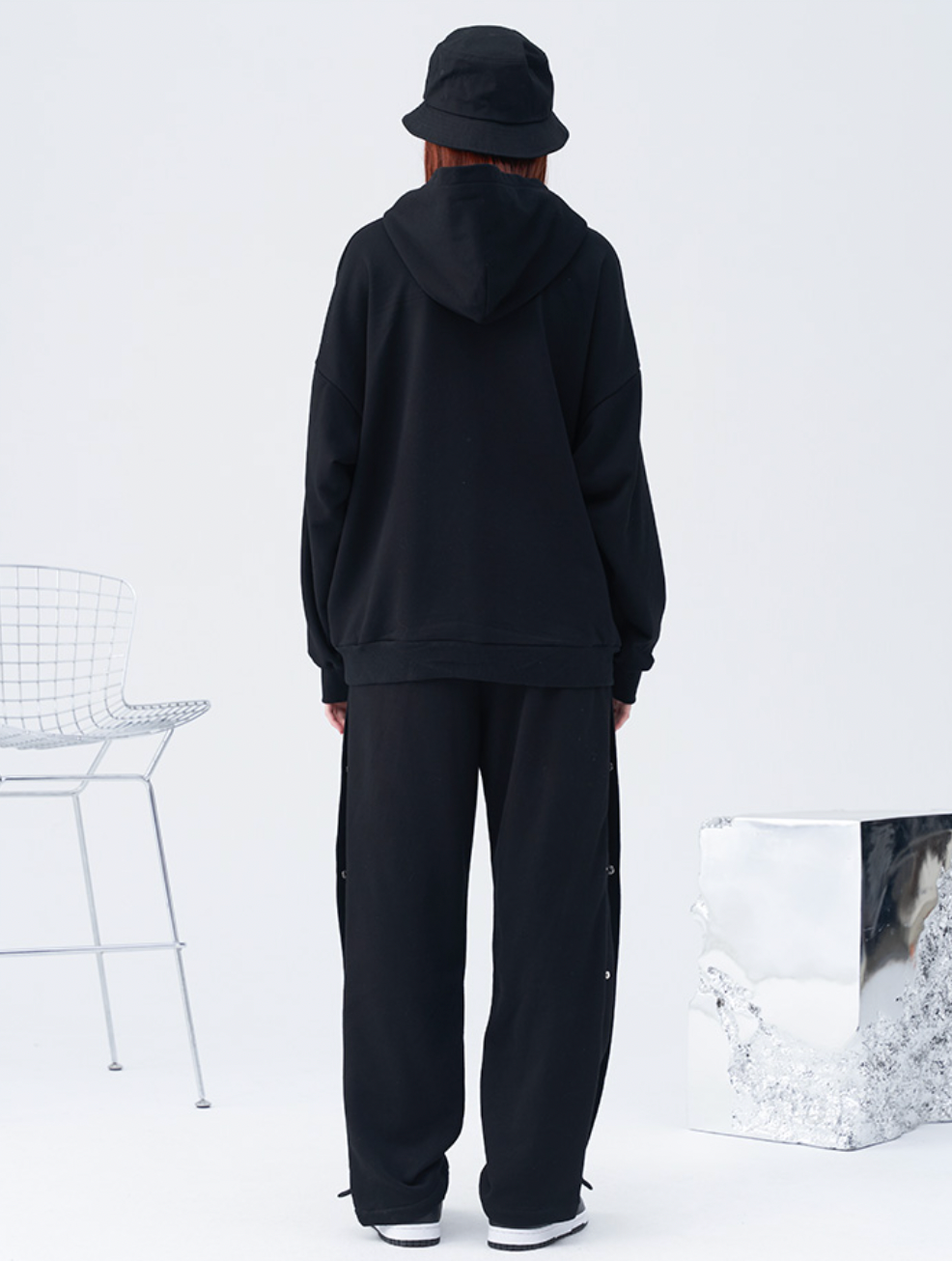 Harsh and Cruel Overalls Bear Print Hoodie