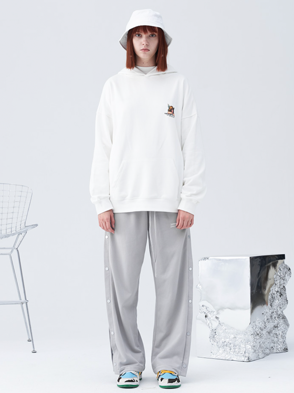 Harsh and Cruel Retro Angel Print Hoodie