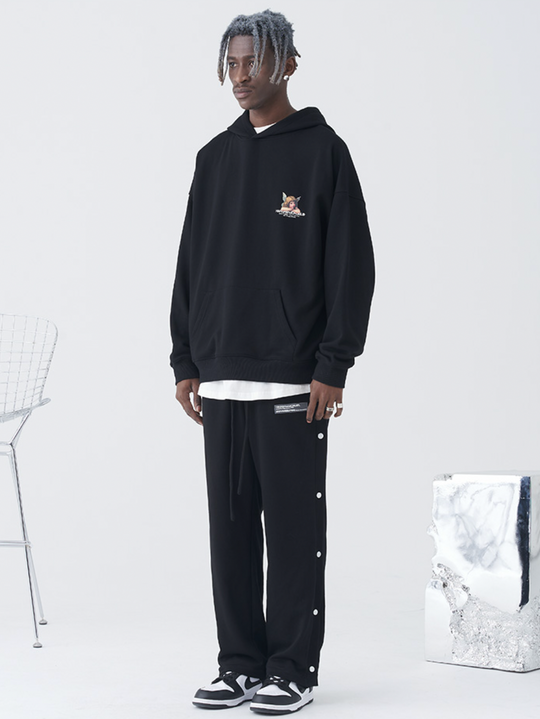 Harsh and Cruel Retro Angel Print Hoodie