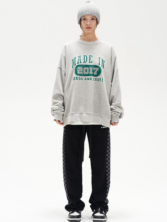 Harsh and Cruel Retro Theme Round Neck Sweatshirts