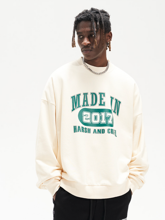 Harsh and Cruel Retro Theme Round Neck Sweatshirts