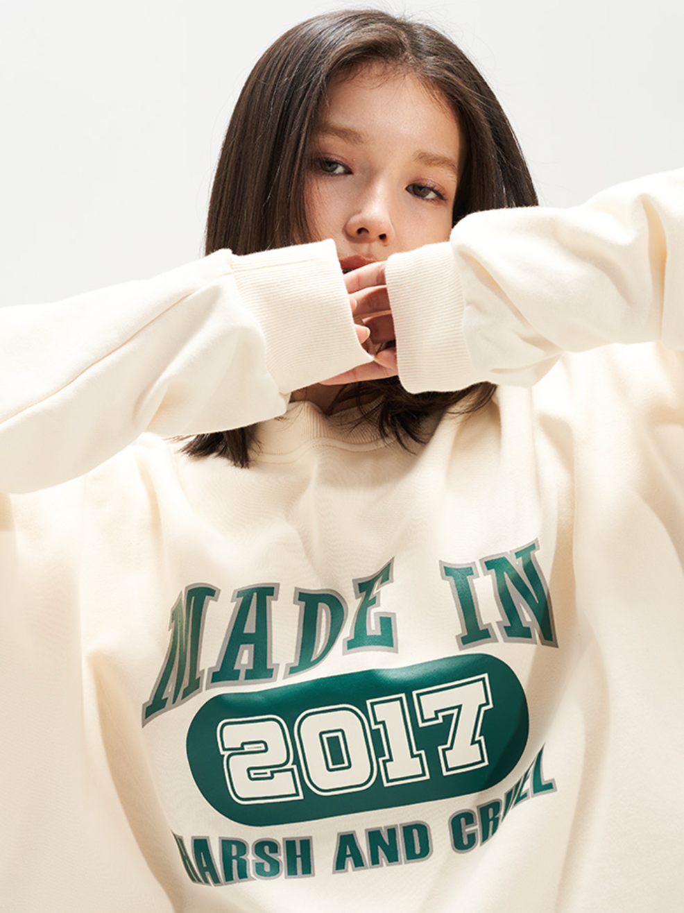 Harsh and Cruel Retro Theme Round Neck Sweatshirts