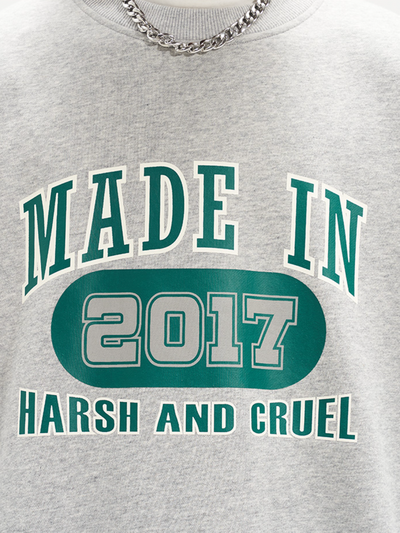 Harsh and Cruel Retro Theme Round Neck Sweatshirts