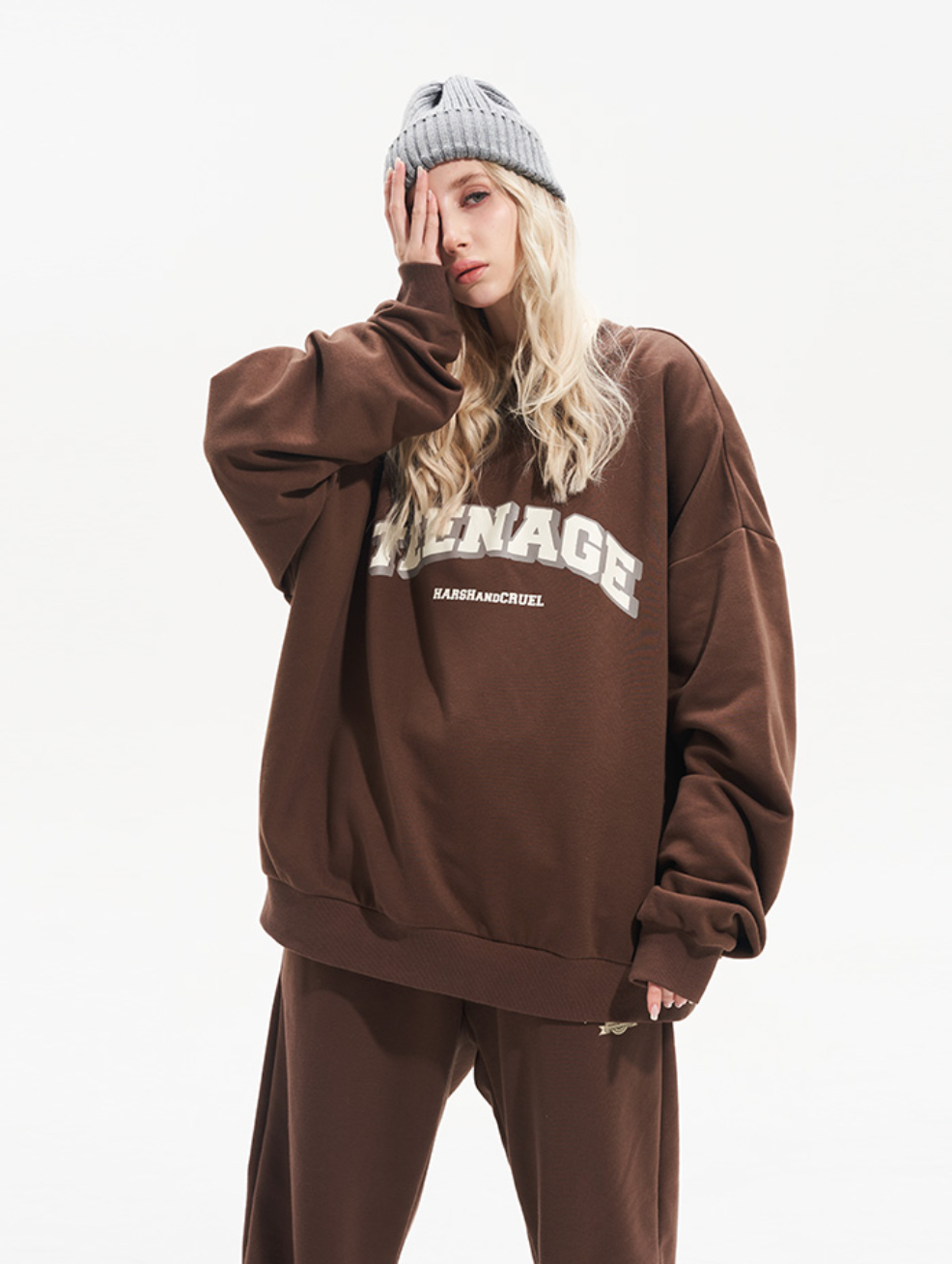 Harsh and Cruel Teenage Printed Loose Sweatshirts