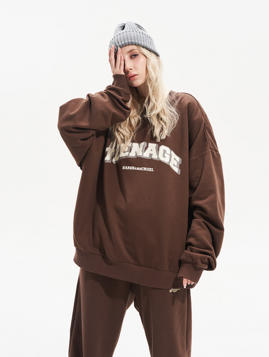 Harsh and Cruel Teenage Printed Loose Sweatshirts