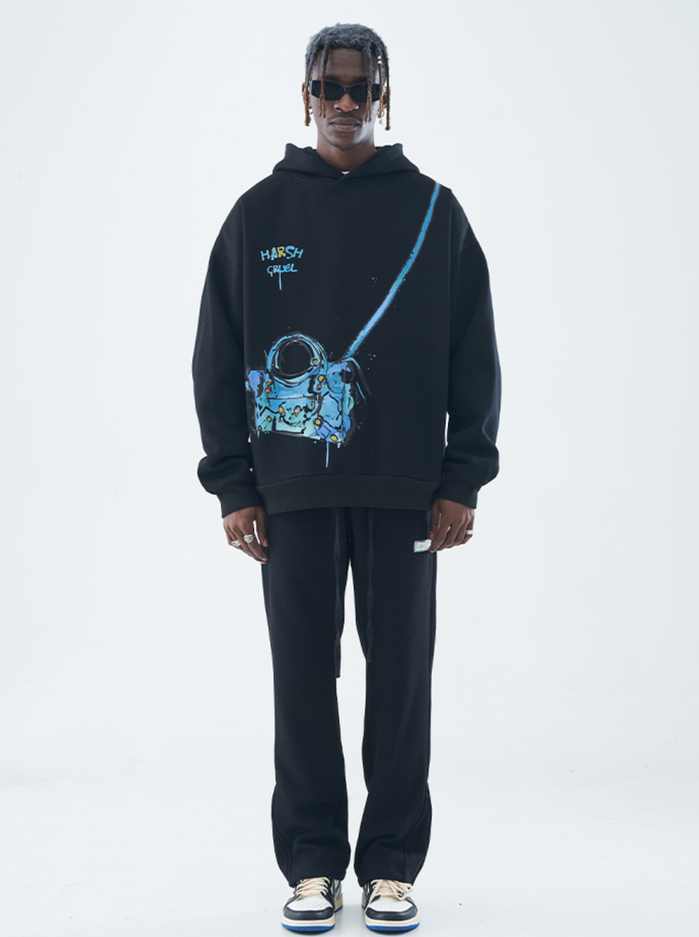 Harsh and Cruel Motorcycle Bag Graffiti Hoodie