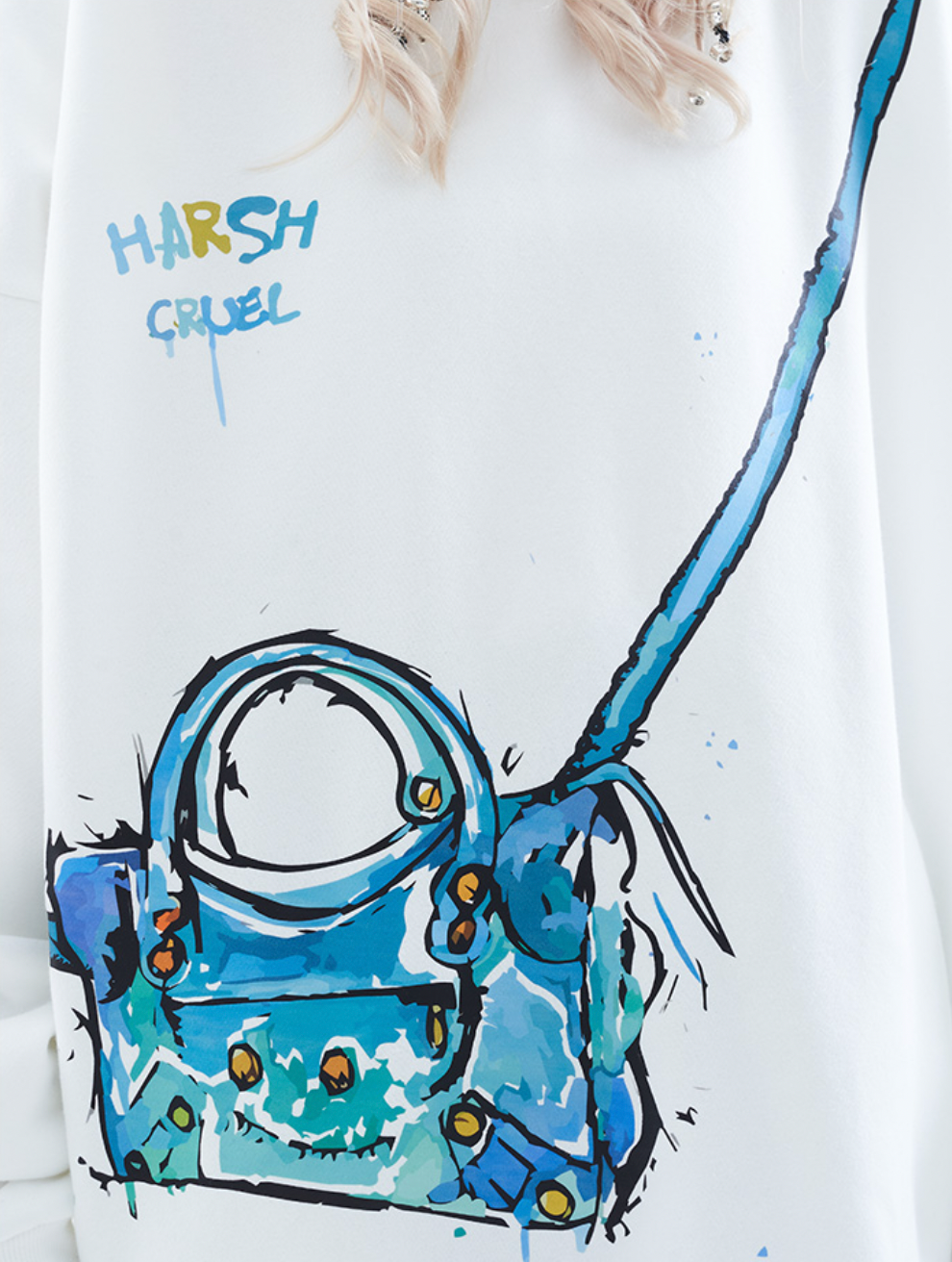 Harsh and Cruel Motorcycle Bag Graffiti Hoodie