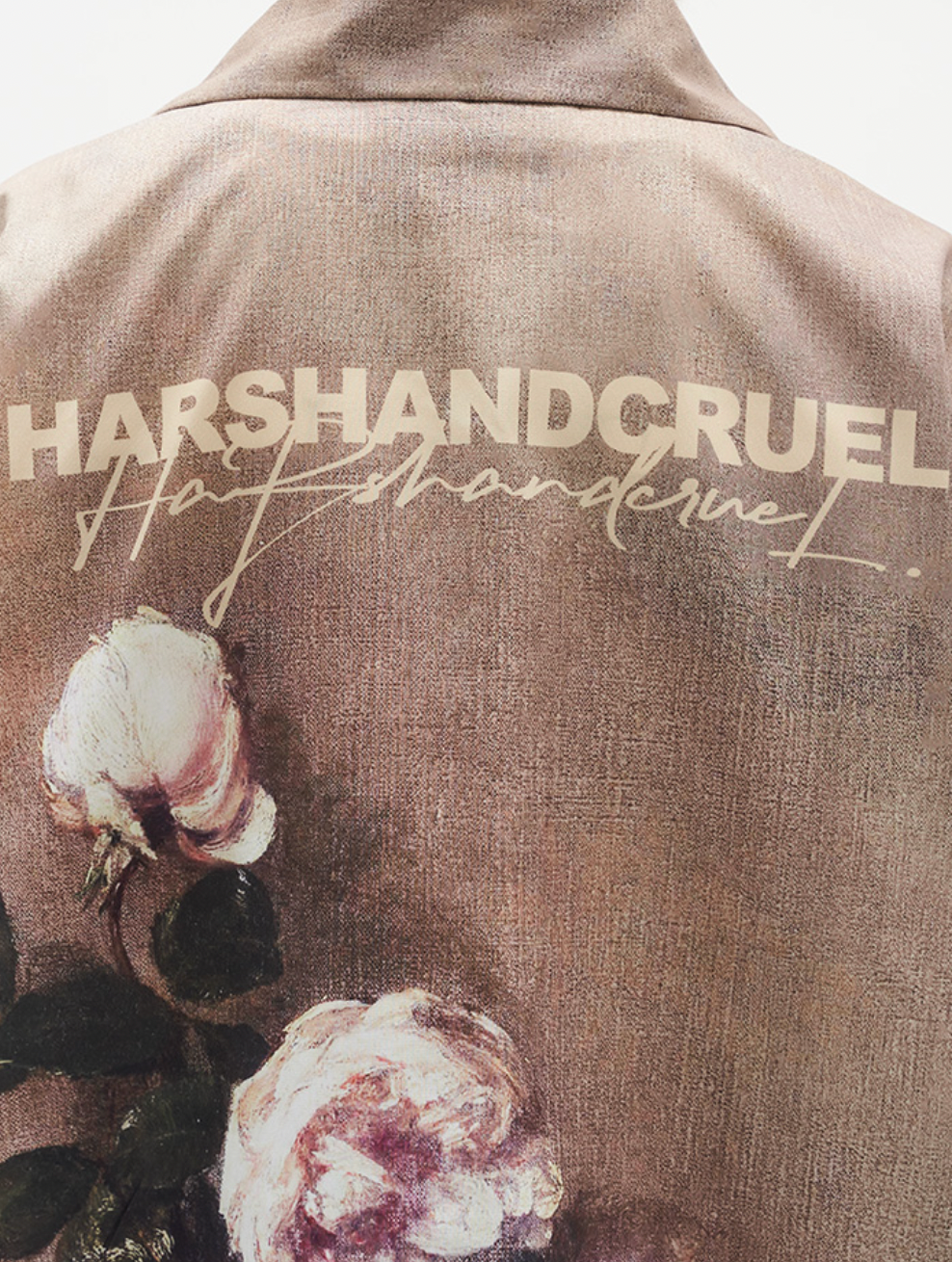 Harsh and Cruel Vintage Floral Oil Painting Cuban Shirt