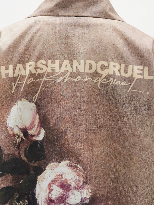 Harsh and Cruel Vintage Floral Oil Painting Cuban Shirt