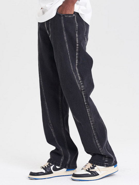Harsh and Cruel Deconstructed Washed Denim Pants