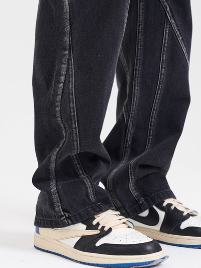Harsh and Cruel Deconstructed Washed Denim Pants