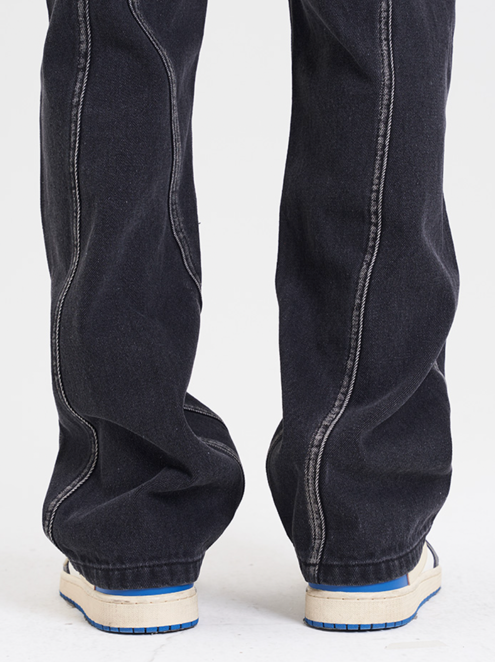 Harsh and Cruel Deconstructed Washed Denim Pants