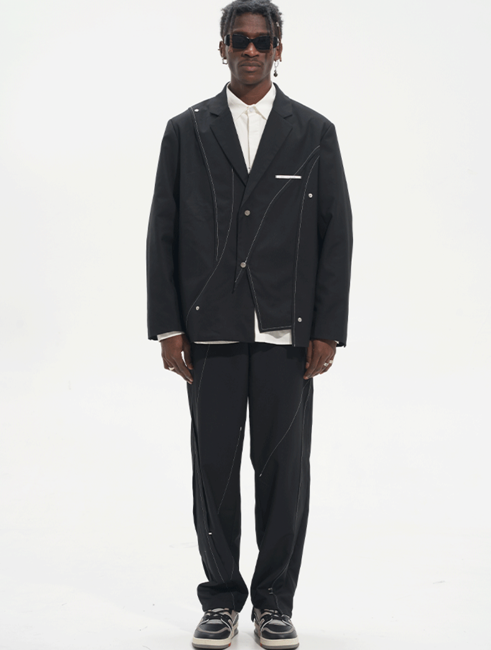 Harsh and Cruel Asymmetric Deconstruction Loose Trousers Pants