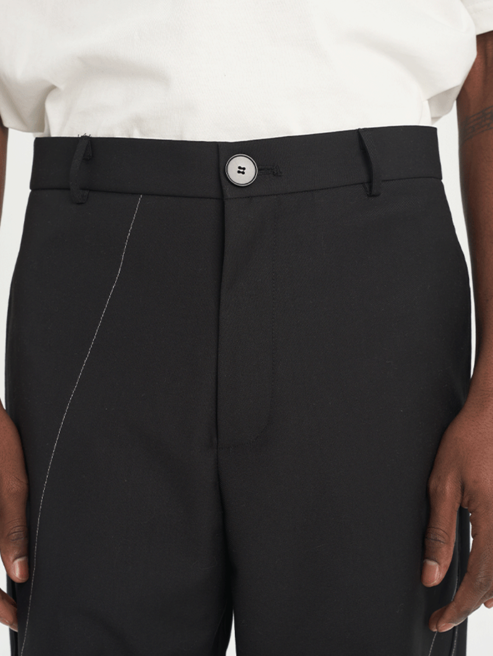 Harsh and Cruel Asymmetric Deconstruction Loose Trousers Pants