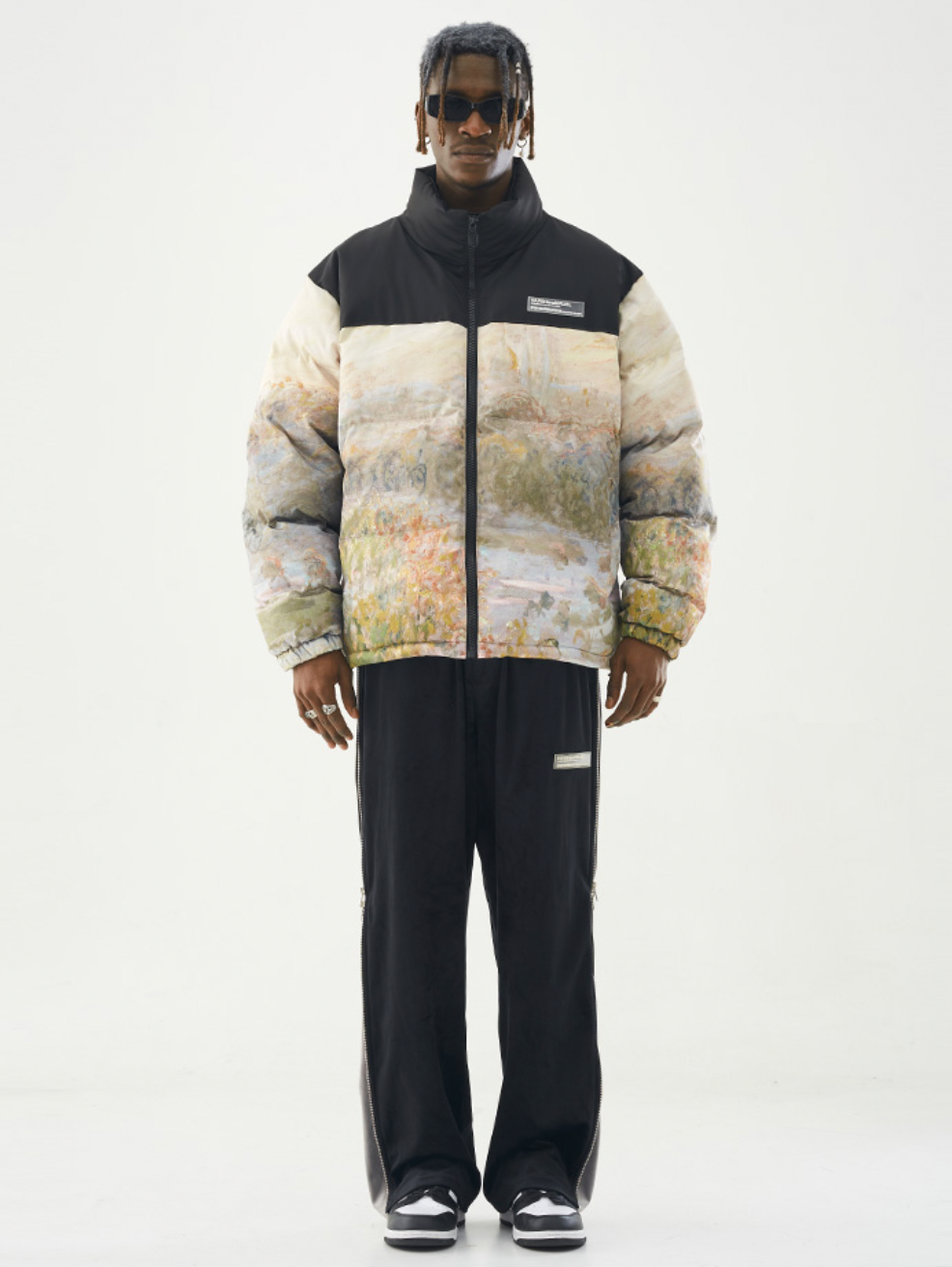 Harsh and Cruel Side Long Zipper Custom TPU Velvet Trousers Pants