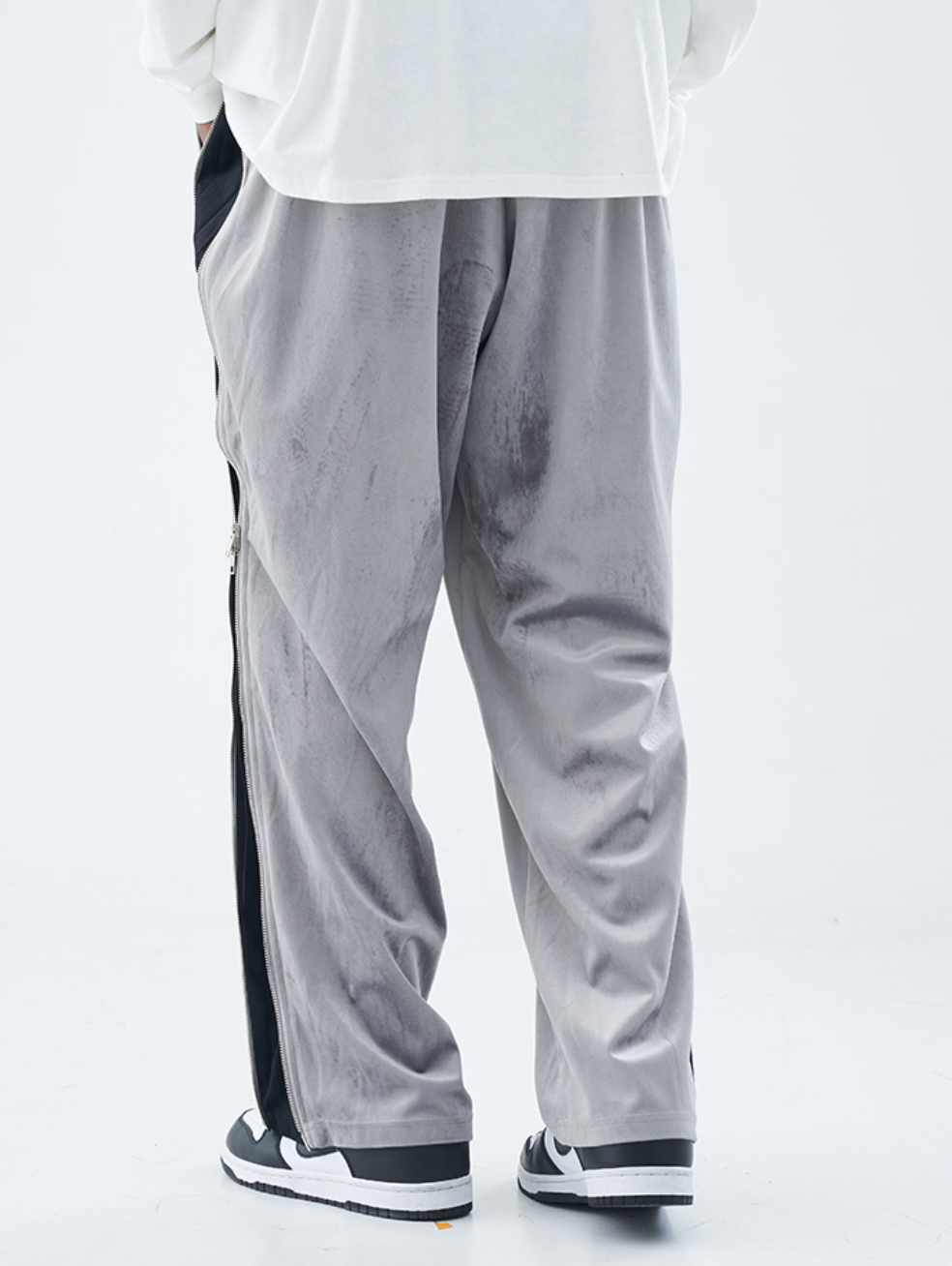 Harsh and Cruel Side Long Zipper Custom TPU Velvet Trousers Pants