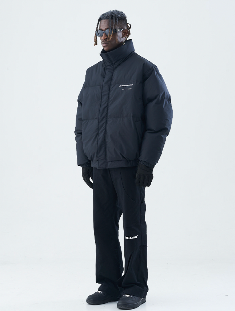 Harsh and Cruel Drape Cut Fake Two Piece Trousers Pants