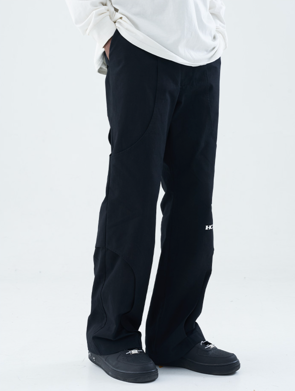 Harsh and Cruel Drape Cut Fake Two Piece Trousers Pants