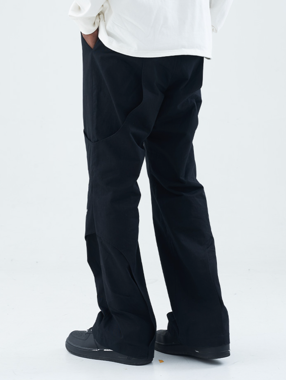 Harsh and Cruel Drape Cut Fake Two Piece Trousers Pants