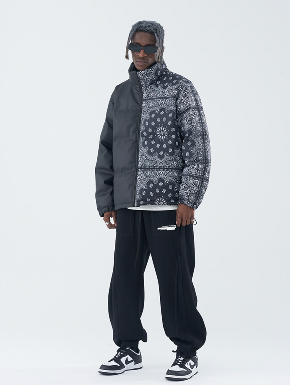 Harsh and Cruel Deconstructed Material Stitching Sweatpants