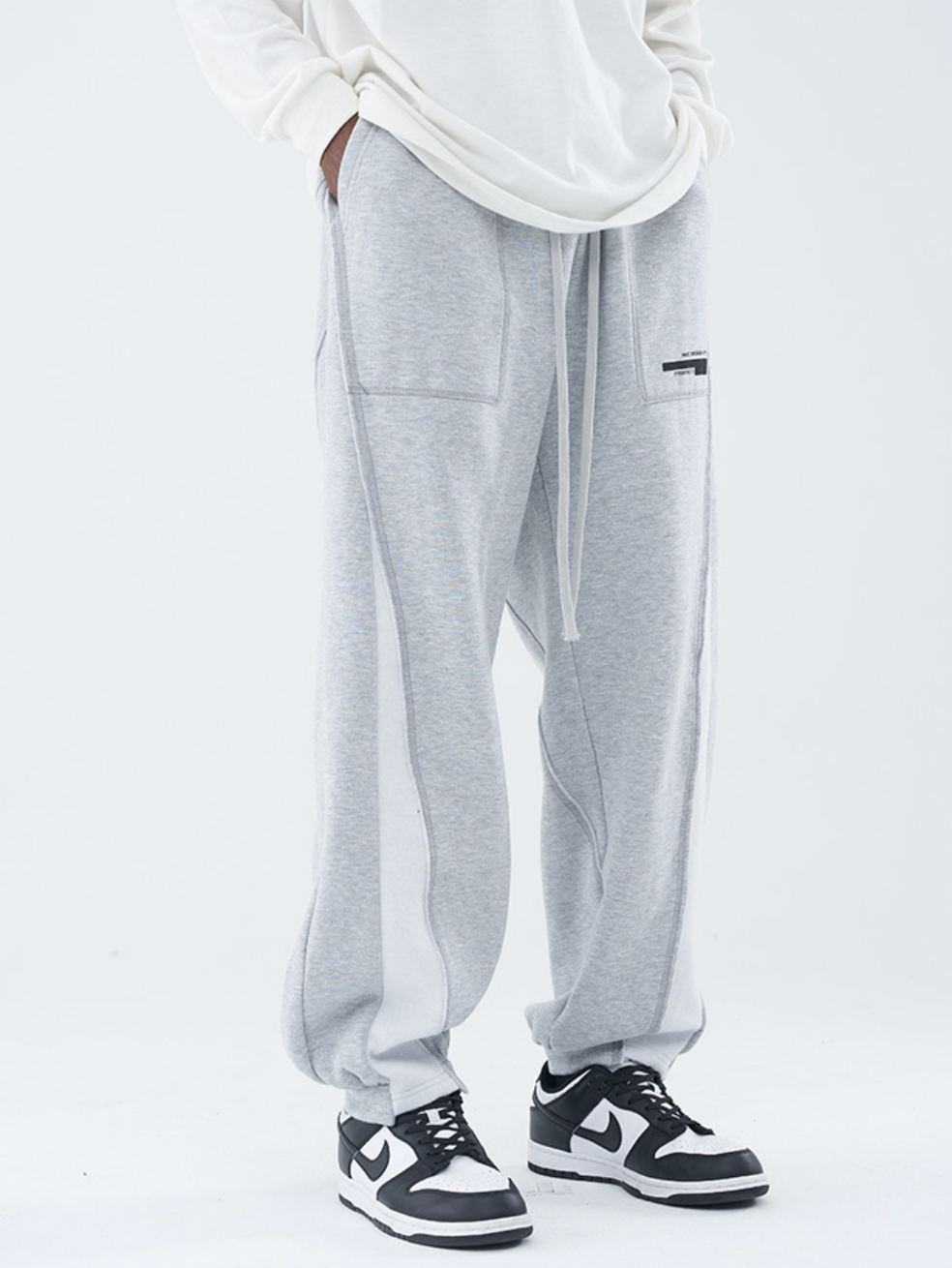 Harsh and Cruel Deconstructed Material Stitching Sweatpants