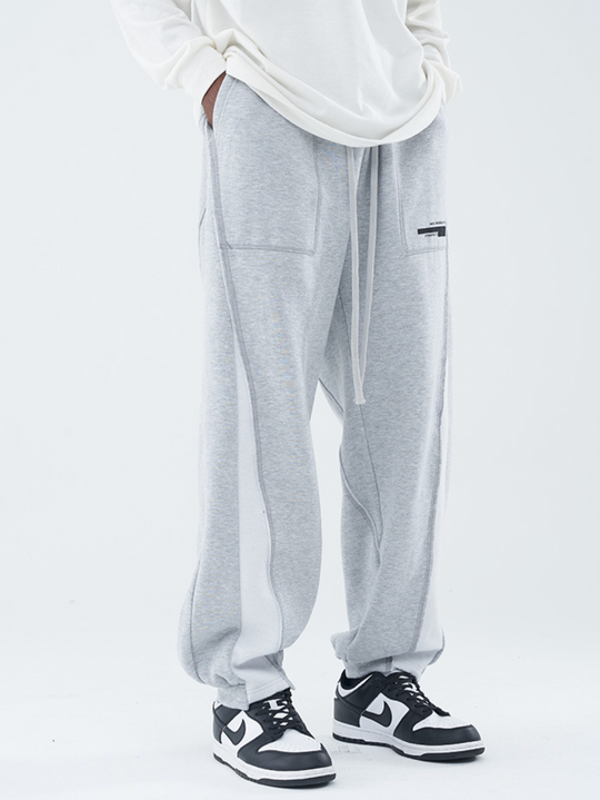 Harsh and Cruel Deconstructed Material Stitching Sweatpants
