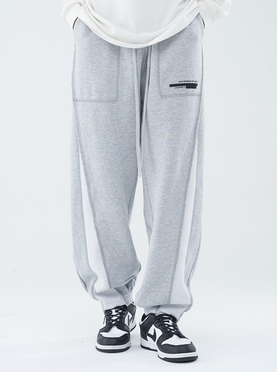 Harsh and Cruel Deconstructed Material Stitching Sweatpants