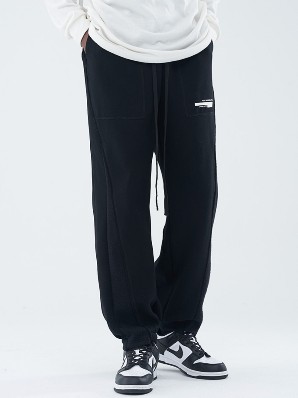 Harsh and Cruel Deconstructed Material Stitching Sweatpants