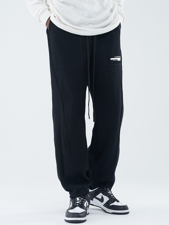 Harsh and Cruel Deconstructed Material Stitching Sweatpants