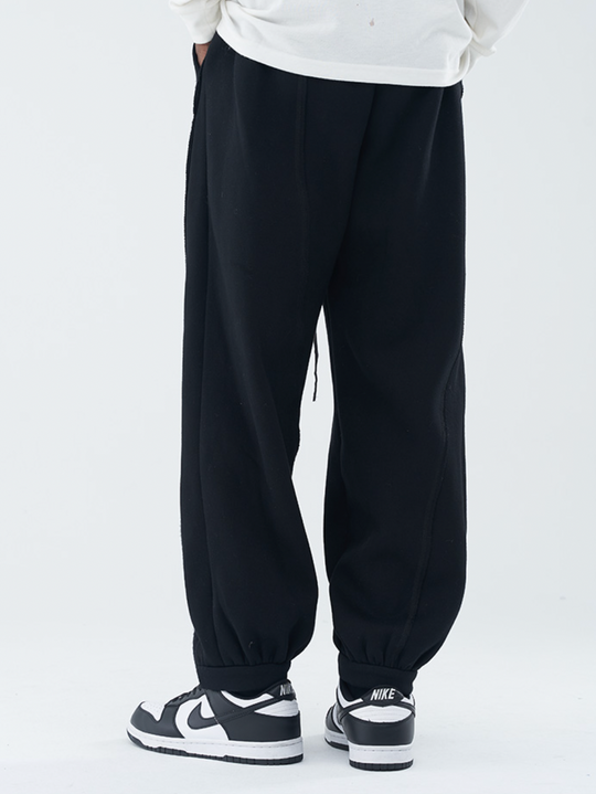 Harsh and Cruel Deconstructed Material Stitching Sweatpants