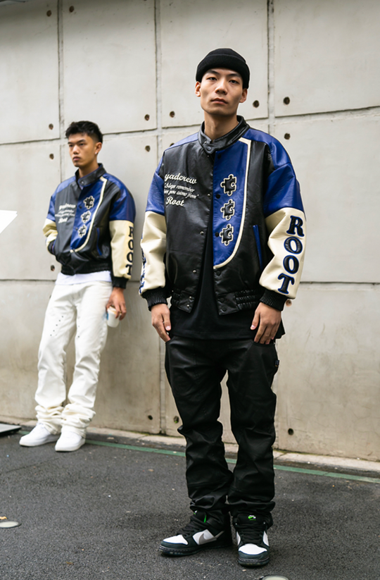 YADcrew X ROOT Stitching Puzzle Leather Motorcycle Jacket