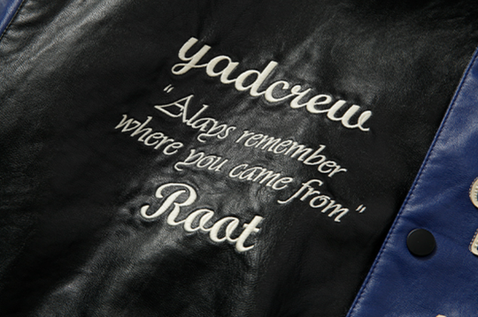 YADcrew X ROOT Stitching Puzzle Leather Motorcycle Jacket