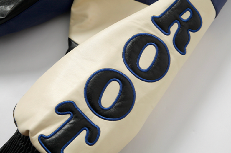 YADcrew X ROOT Stitching Puzzle Leather Motorcycle Jacket