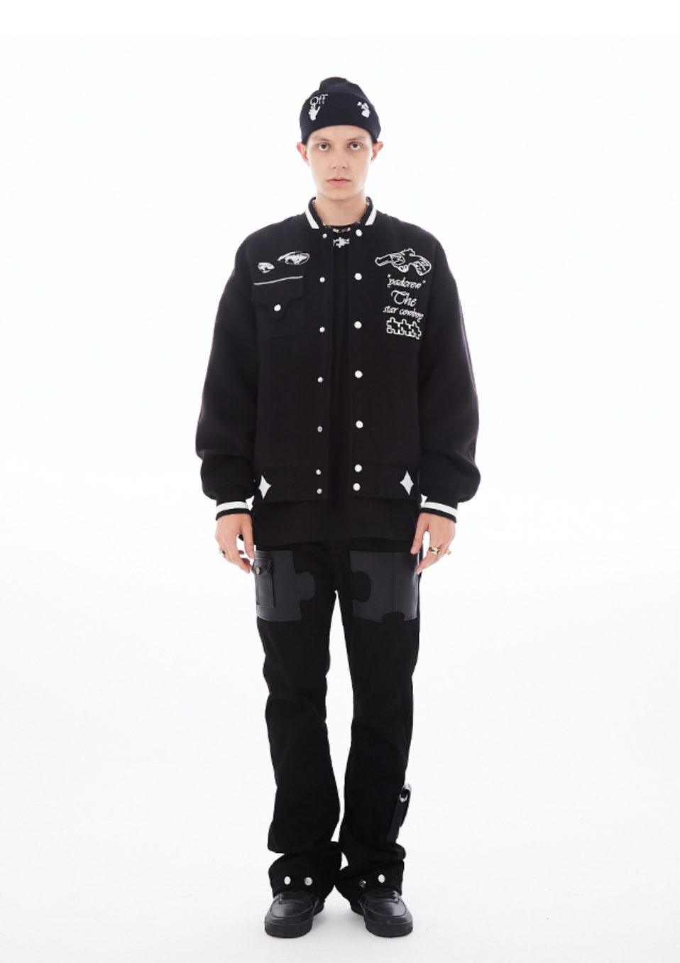 YADcrew Interstellar Embroidery Baseball Jacket