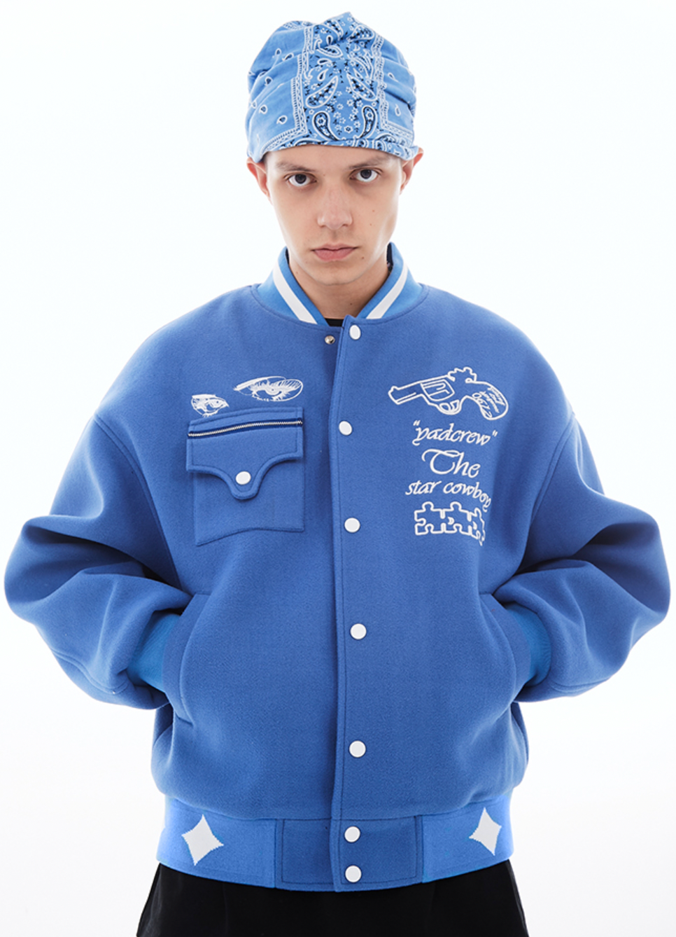 YADcrew Interstellar Embroidery Baseball Jacket