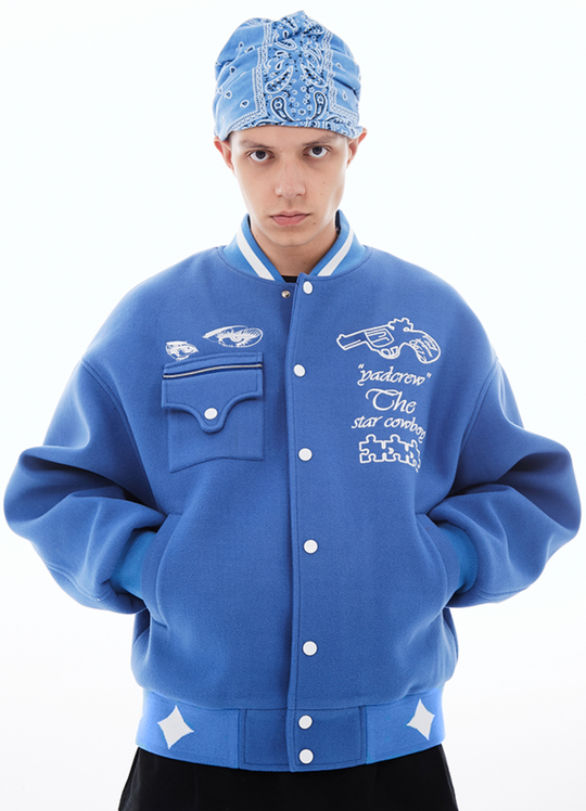 YADcrew Interstellar Embroidery Baseball Jacket
