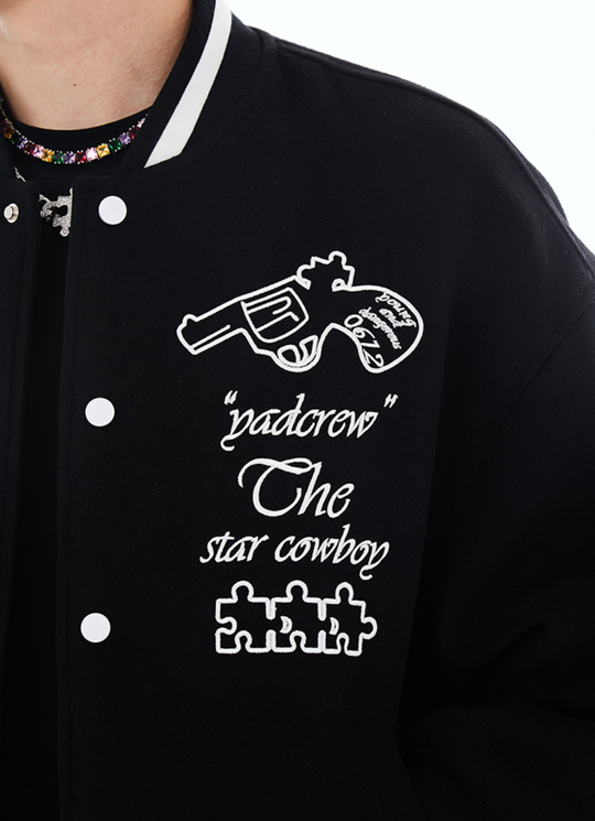 YADcrew Interstellar Embroidery Baseball Jacket